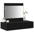 vidaXL Wall Hanging Dressing Table Black Oak 83x40x70 cm