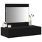 vidaXL Wall Hanging Dressing Table Black Oak 83x40x70 cm