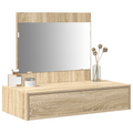 vidaXL Wall Hanging Dressing Table Sonoma Oak 83x40x70 cm