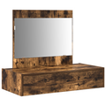 vidaXL Wall Hanging Dressing Table Smoked Oak 83x40x70 cm