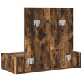 vidaXL Wall Hanging Dressing Table Smoked Oak 83x40x70 cm