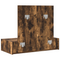 vidaXL Wall Hanging Dressing Table Smoked Oak 83x40x70 cm
