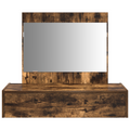 vidaXL Wall Hanging Dressing Table Smoked Oak 83x40x70 cm