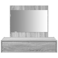 vidaXL Wall Hanging Dressing Table Grey Sonoma 83x40x70 cm
