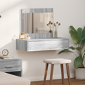 vidaXL Wall Hanging Dressing Table Grey Sonoma 83x40x70 cm