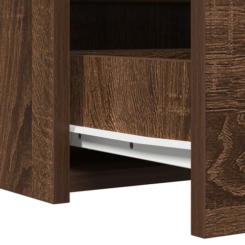 vidaXL Wall Hanging Dressing Table Brown Oak 83x40x70 cm