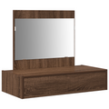 vidaXL Wall Hanging Dressing Table Brown Oak 83x40x70 cm