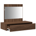 vidaXL Wall Hanging Dressing Table Brown Oak 83x40x70 cm
