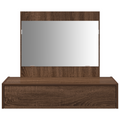 vidaXL Wall Hanging Dressing Table Brown Oak 83x40x70 cm