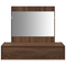 vidaXL Wall Hanging Dressing Table Brown Oak 83x40x70 cm