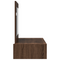 vidaXL Wall Hanging Dressing Table Brown Oak 83x40x70 cm