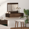 vidaXL Wall Hanging Dressing Table Brown Oak 83x40x70 cm