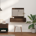 vidaXL Wall Hanging Dressing Table Brown Oak 83x40x70 cm