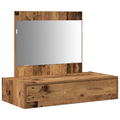vidaXL Wall Hanging Dressing Table Old Wood 83x40x70 cm