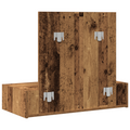 vidaXL Wall Hanging Dressing Table Old Wood 83x40x70 cm