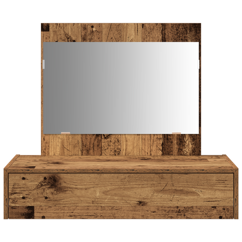 vidaXL Wall Hanging Dressing Table Old Wood 83x40x70 cm