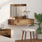 vidaXL Wall Hanging Dressing Table Old Wood 83x40x70 cm