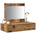 vidaXL Wall Hanging Dressing Table Old Wood 83x40x70 cm