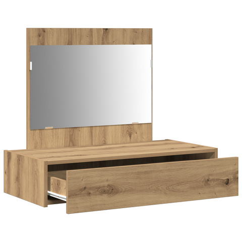 vidaXL Wall Hanging Dressing Table Artisan Oak 83x40x70 cm