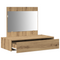 vidaXL Wall Hanging Dressing Table Artisan Oak 83x40x70 cm