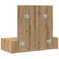 vidaXL Wall Hanging Dressing Table Artisan Oak 83x40x70 cm