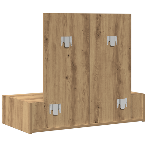 vidaXL Wall Hanging Dressing Table Artisan Oak 83x40x70 cm