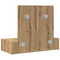 vidaXL Wall Hanging Dressing Table Artisan Oak 83x40x70 cm