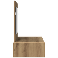 vidaXL Wall Hanging Dressing Table Artisan Oak 83x40x70 cm