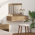 vidaXL Wall Hanging Dressing Table Artisan Oak 83x40x70 cm