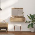 vidaXL Wall Hanging Dressing Table Artisan Oak 83x40x70 cm