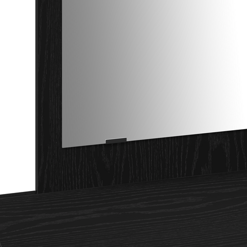 vidaXL Wall-Mounted Dressing Table in Black Oak, 100x40x70 cm