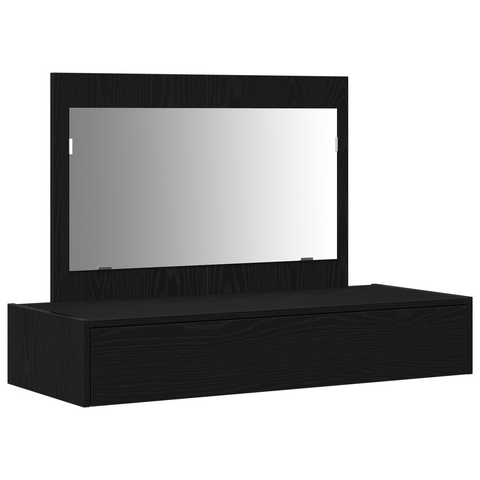 vidaXL Wall-Mounted Dressing Table in Black Oak, 100x40x70 cm