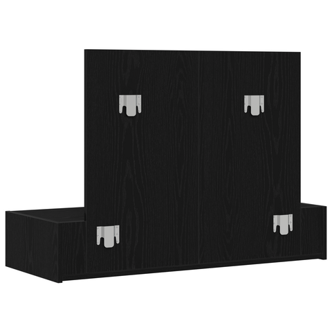 vidaXL Wall-Mounted Dressing Table in Black Oak, 100x40x70 cm