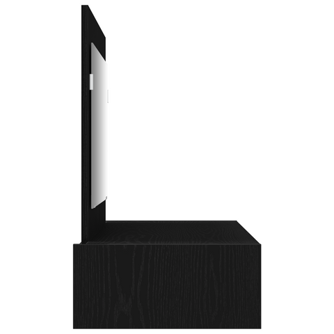 vidaXL Wall-Mounted Dressing Table in Black Oak, 100x40x70 cm