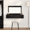 vidaXL Wall-Mounted Dressing Table in Black Oak, 100x40x70 cm