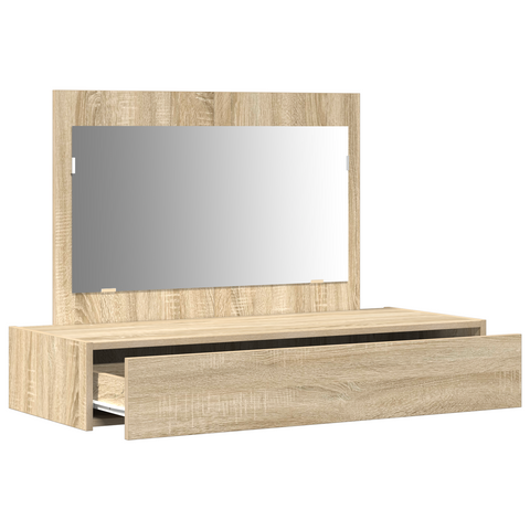 vidaXL Wall Hanging Dressing Table Sonoma Oak 100x40x70 cm