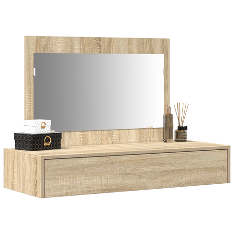 vidaXL Wall Hanging Dressing Table Sonoma Oak 100x40x70 cm