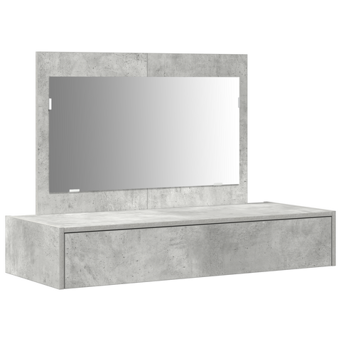 vidaXL Wall Hanging Dressing Table Concrete Grey 100x40x70 cm