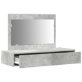 vidaXL Wall Hanging Dressing Table Concrete Grey 100x40x70 cm