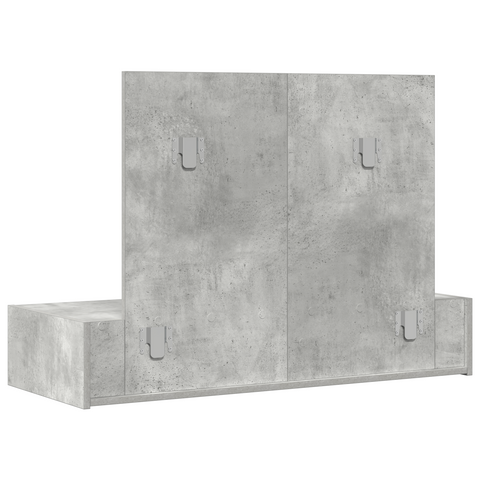 vidaXL Wall Hanging Dressing Table Concrete Grey 100x40x70 cm