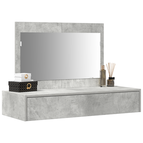vidaXL Wall Hanging Dressing Table Concrete Grey 100x40x70 cm