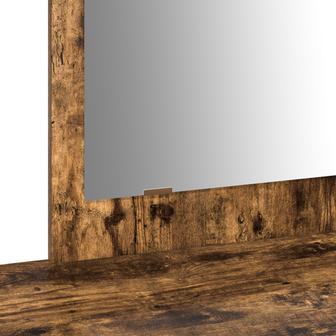 vidaXL Wall Hanging Dressing Table Smoked Oak 100x40x70 cm