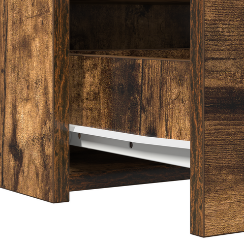 vidaXL Wall Hanging Dressing Table Smoked Oak 100x40x70 cm