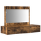 vidaXL Wall Hanging Dressing Table Smoked Oak 100x40x70 cm