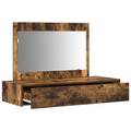 vidaXL Wall Hanging Dressing Table Smoked Oak 100x40x70 cm