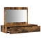 vidaXL Wall Hanging Dressing Table Smoked Oak 100x40x70 cm