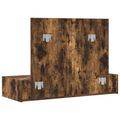 vidaXL Wall Hanging Dressing Table Smoked Oak 100x40x70 cm