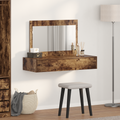vidaXL Wall Hanging Dressing Table Smoked Oak 100x40x70 cm