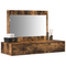 vidaXL Wall Hanging Dressing Table Smoked Oak 100x40x70 cm