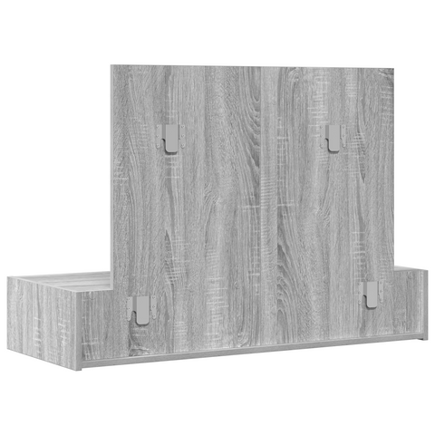 vidaXL Wall Hanging Dressing Table Grey Sonoma 100x40x70 cm